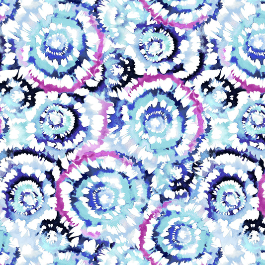 Spin Art by Chelsea DesignWorks Blue/Fuchsia 5401-72 108" Wideback Quilt Backing