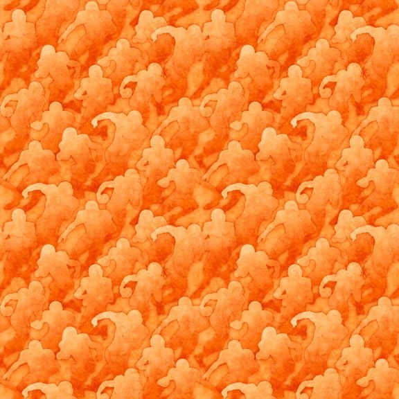 Football Novelteenies by Dan Morris Football Player Blender Orange 27987-O Cotton Woven Fabric