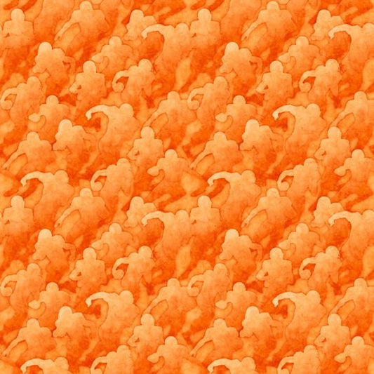 Football Novelteenies by Dan Morris Football Player Blender Orange 27987-O Cotton Woven Fabric