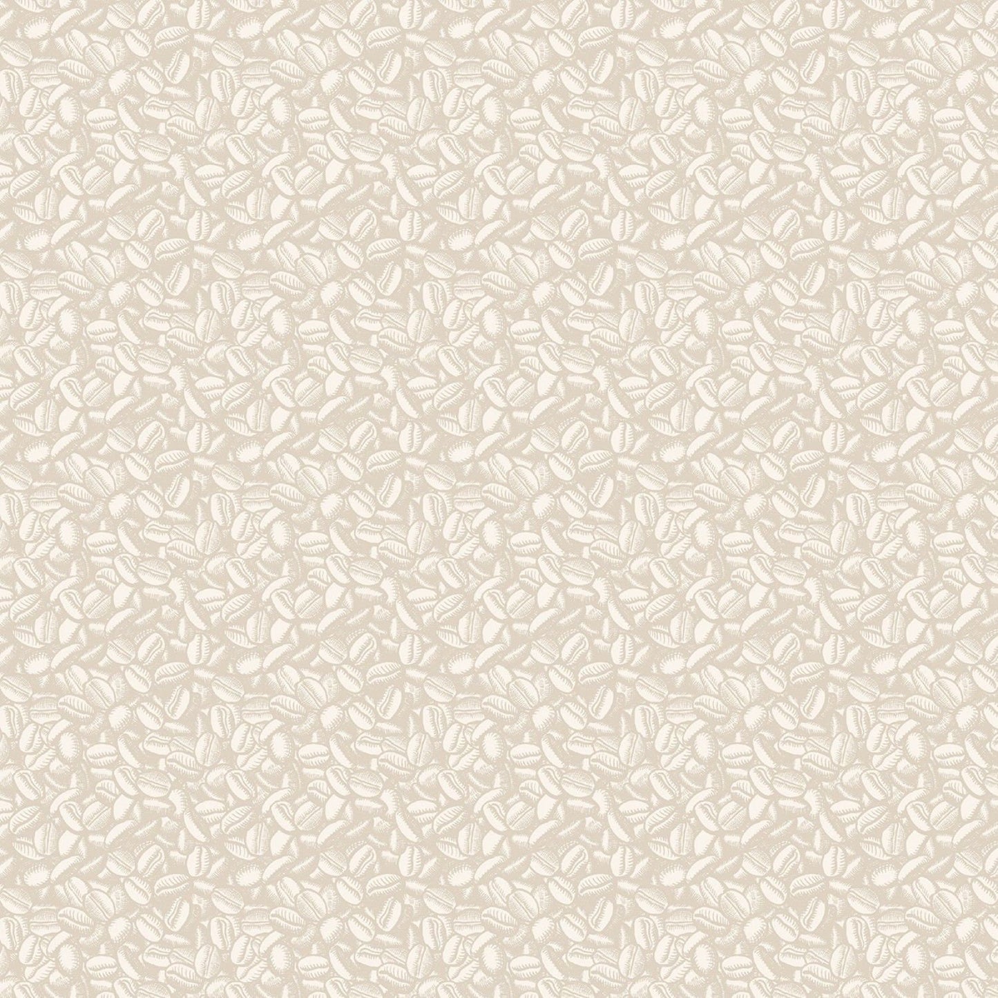 Coffee Shop by Whistler Studios Beans White 51178A-7 Cotton Woven Fabric