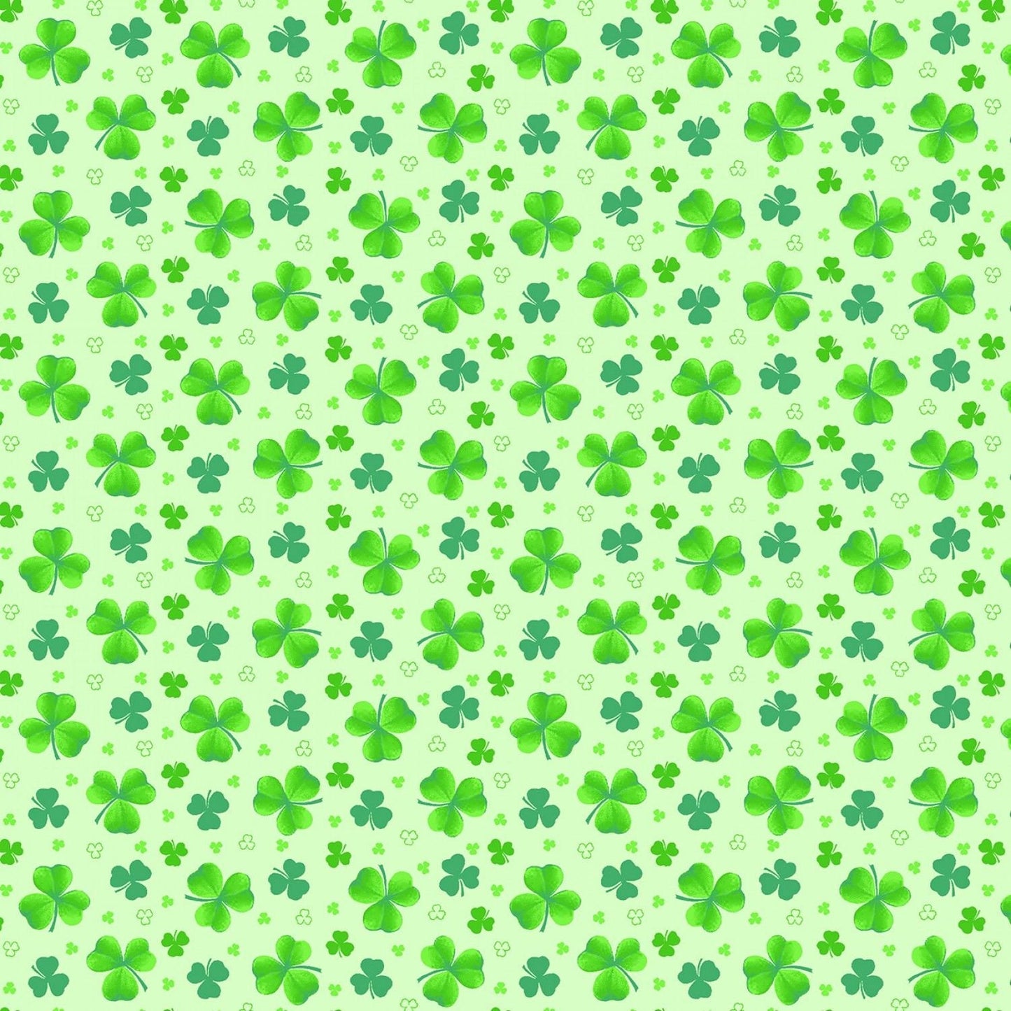 Pot of Gold by City Art Collection Tossed Clover Green 9368-66  Cotton Woven Fabric