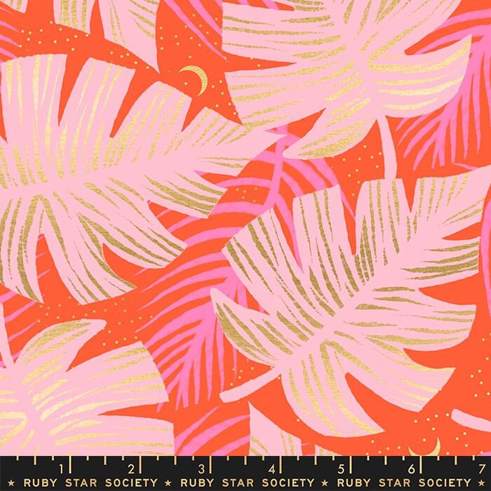 Florida by Sarah Watts of Ruby Star Society Shade Palms Fire RS2024-14M Cotton Woven Fabric