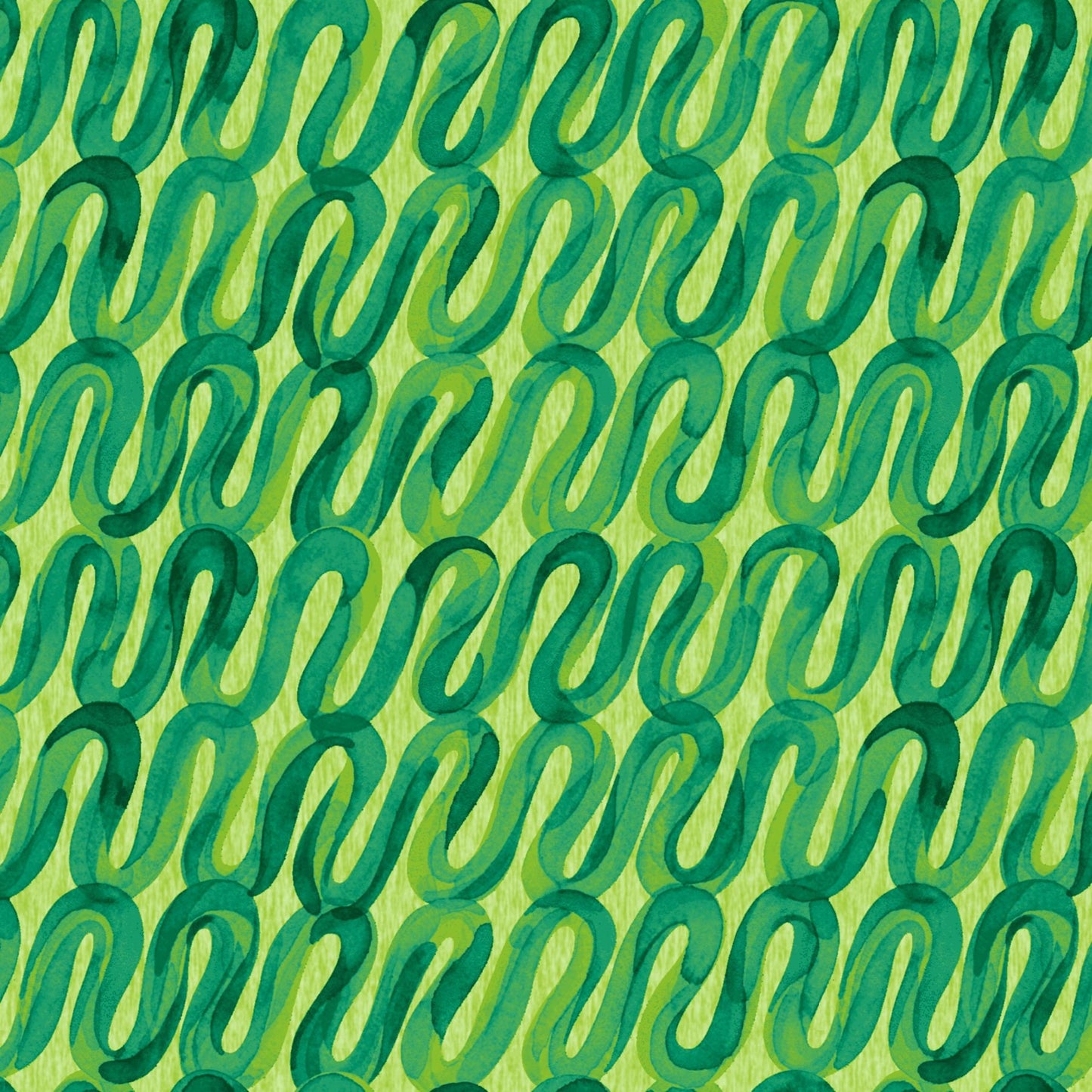 Wonderland by Satin Moon Designs Tonal Squiggles Green 1399-66 Cotton Woven Fabric