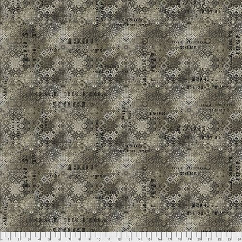 Eclectic Elements Abandoned by Tim Holtz Faded Tile Neutral PWTH129.NEUTRAL Cotton Woven Fabric