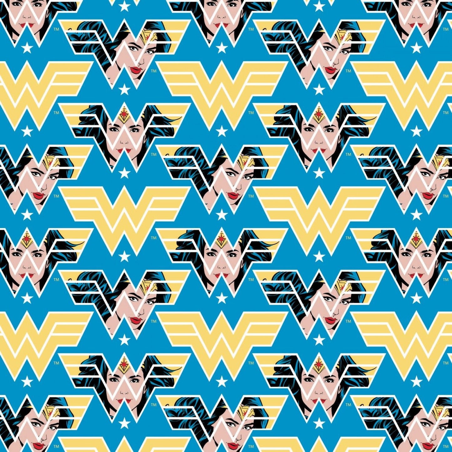 Licensed Wonder Woman 1984 Face Crop Blue 23400823-2 Cotton Woven Fabric