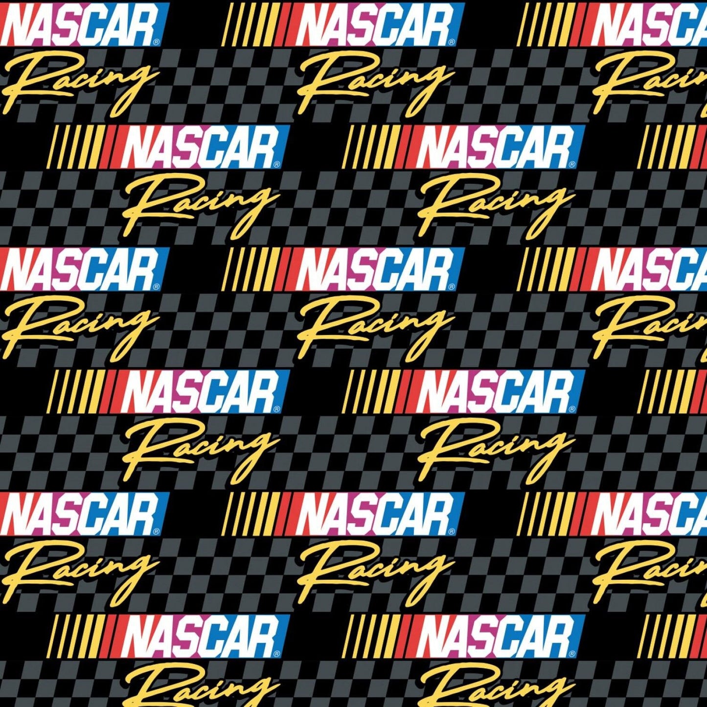 Licensed Nascar Retro Nascar Gray 39190107-3 Cotton Woven Fabric