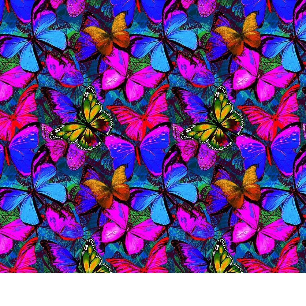 Butterflies in Flight Butterfly Packed 10346 Cotton Woven Fabric