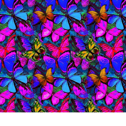 Butterflies in Flight Butterfly Packed 10346 Cotton Woven Fabric