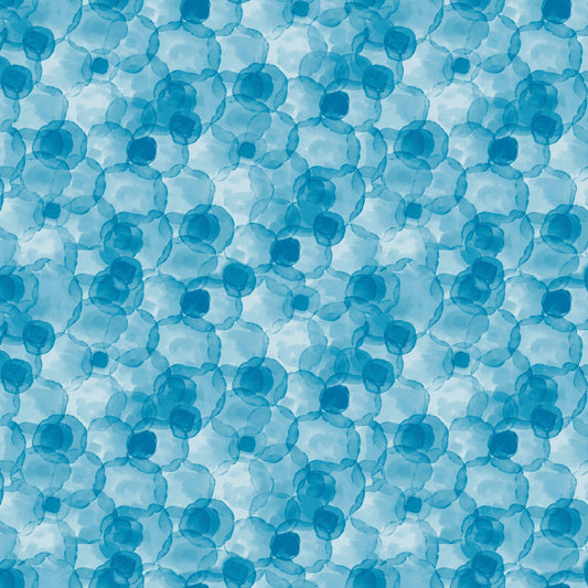 Blooming Ocean by Pam Vale Jellyfish Blue 5408-71 Digitally Printed Cotton Woven Fabric