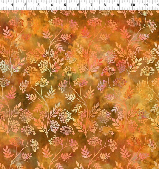 Floragraphix V by Jason Yenter Sprigs Orange 6fge-2 Cotton Woven Fabric