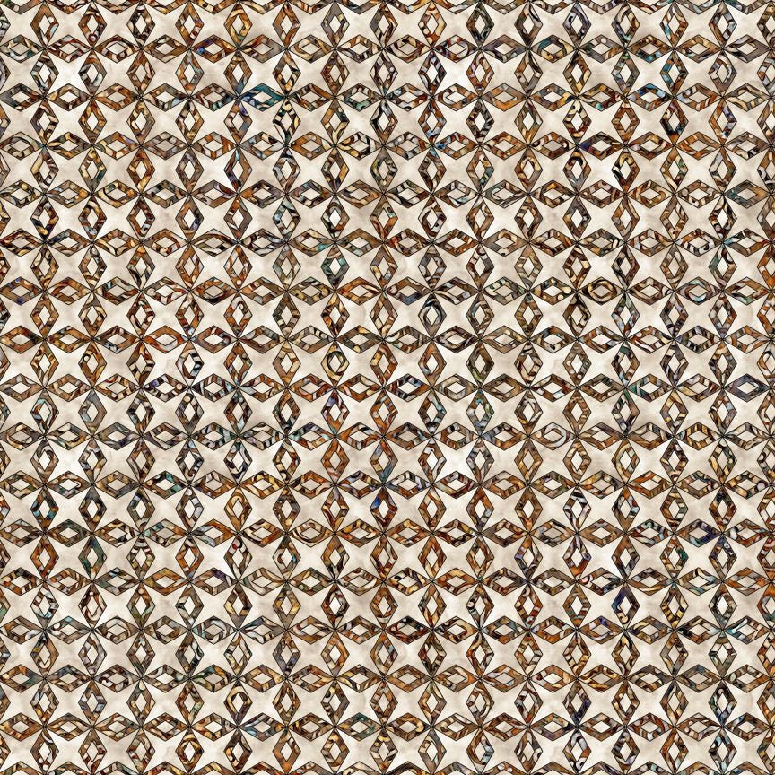 Paradox by Dan Morris Connecting Diamonds Cream 28015E Cotton Woven Fabric