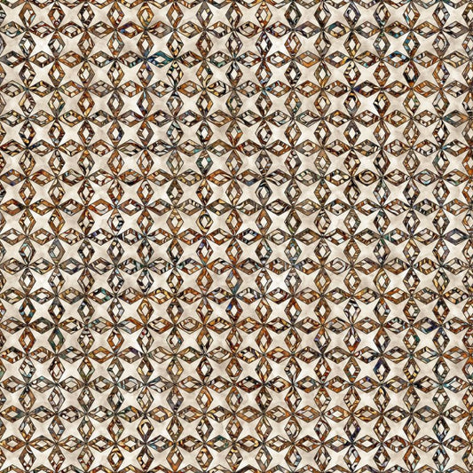 Paradox by Dan Morris Connecting Diamonds Cream 28015E Cotton Woven Fabric