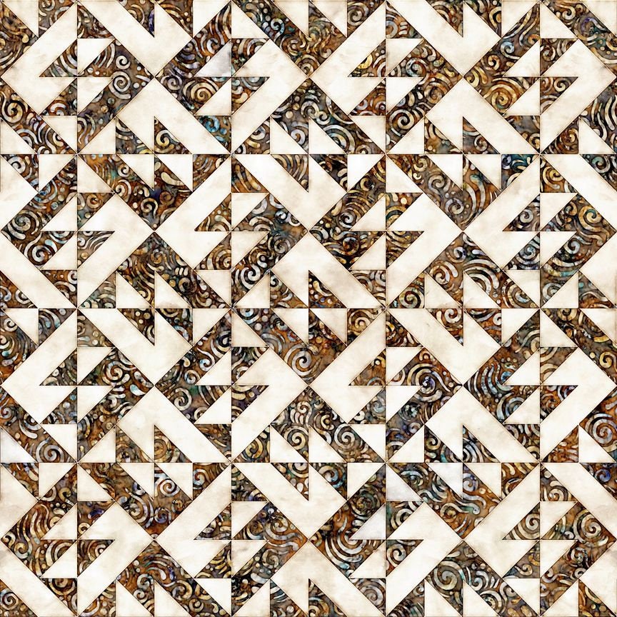 Paradox by Dan Morris Cream Triangles 28009E Cotton Woven Fabric