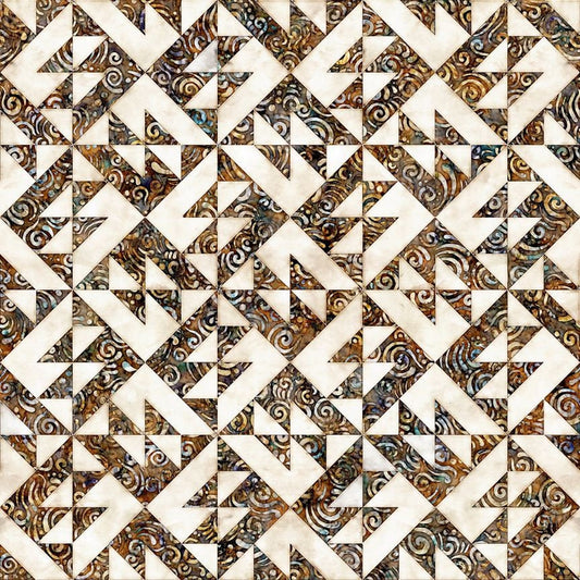 Paradox by Dan Morris Cream Triangles 28009E Cotton Woven Fabric