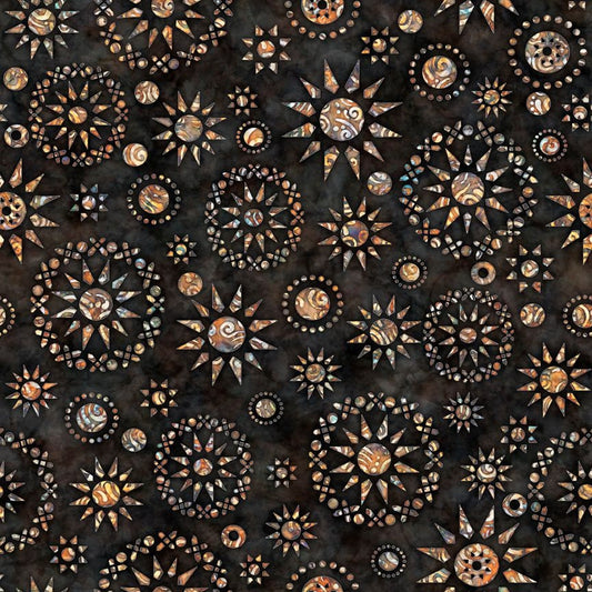 Paradox by Dan Morris Starburst Charcoal 28011K Cotton Woven Fabric