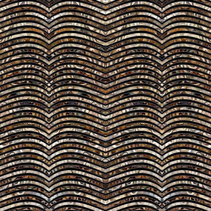 Paradox by Dan Morris Wavy Stripe Black 28014J Cotton Woven Fabric