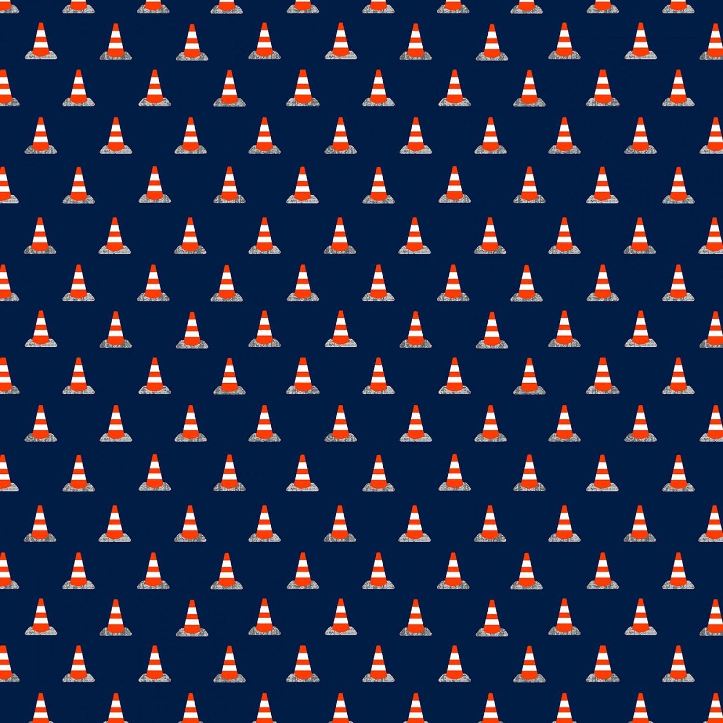 Work Zone by Whistler Studios Cones Navy 52268-2 Cotton Woven Fabric