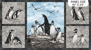 Magdalena by Sue Sherman 24" Penguin Panel 23760-94 Cotton Woven Panel