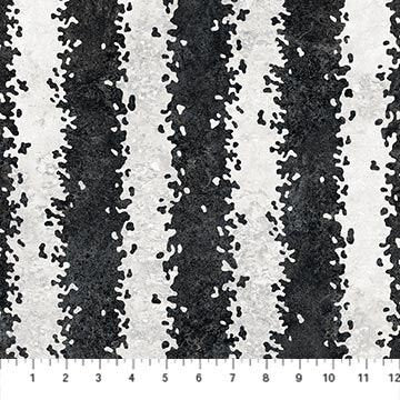 Magdalena by Sue Sherman Penguin Stripe Black/Grey 23764-92 Cotton Woven Fabric
