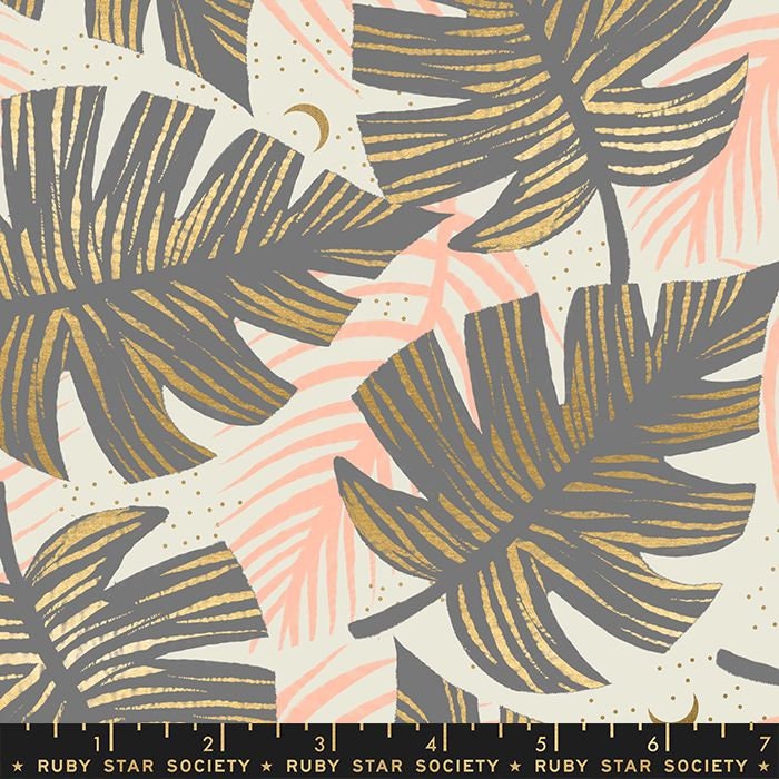 Florida by Sarah Watts of Ruby Star Society Shade Palms Slate Gray RS2024-13M Cotton Woven Fabric