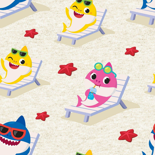 Licensed Baby Shark Baby Shark Starfish Beach 73762J370715 Cotton Woven Fabric