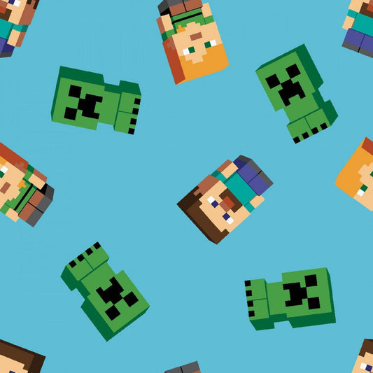 Licensed Minecraft Friends 672536510715P Cotton Woven Fabric