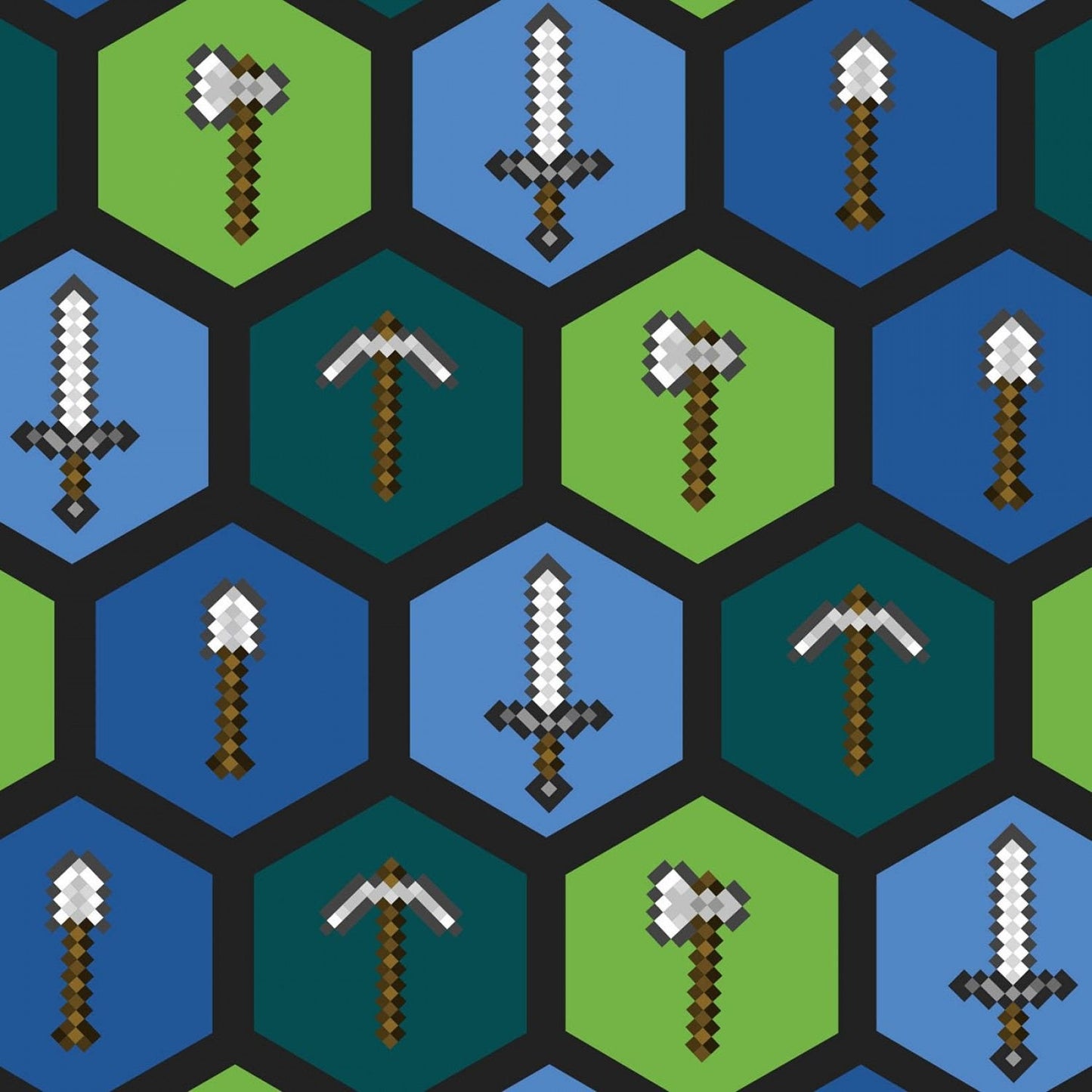 Licensed Minecraft Tools 66767A6200715P Cotton Woven Fabric