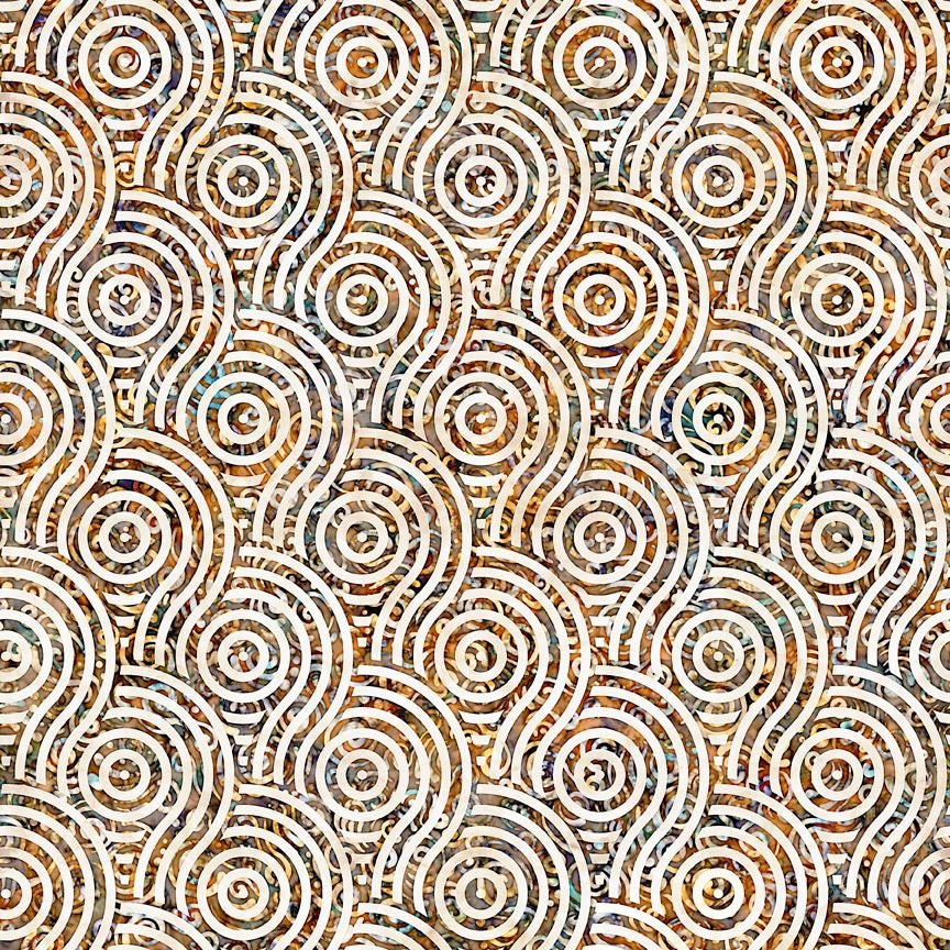 Paradox by Dan Morris Circle Geo Cream 28010E Cotton Woven Fabric