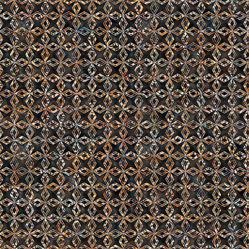 Paradox by Dan Morris Connecting Diamonds Charcoal 28015K Cotton Woven Fabric