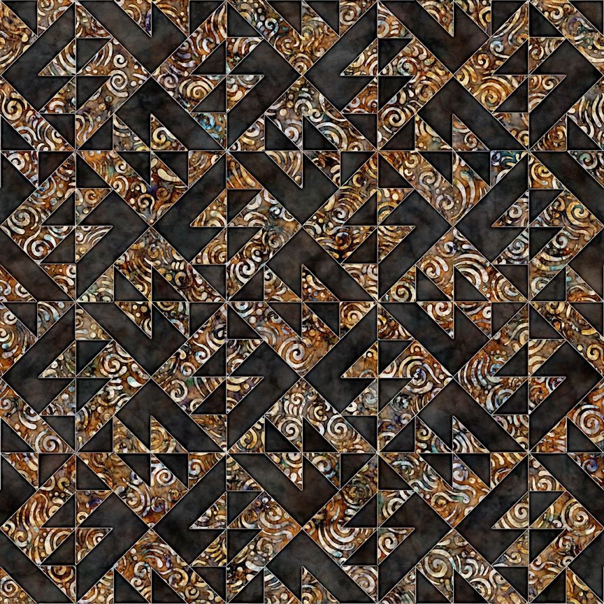 Paradox by Dan Morris Triangles Charcoal 28009K Cotton Woven Fabric
