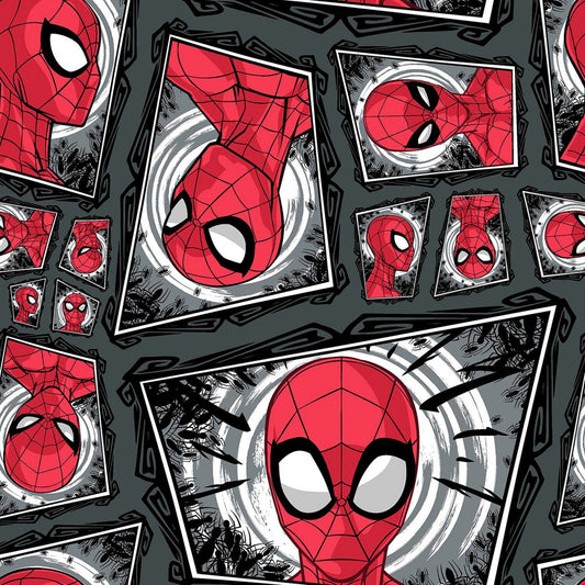 Licensed Marvel SpiderMan Comic Swirl 71187A620715 Cotton Woven Fabric