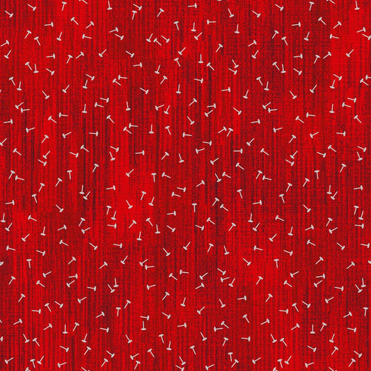 Work Zone by Whistler Studios Nails Red 52269-4 Cotton Woven Fabric