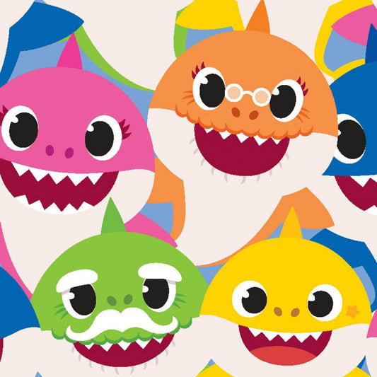 Licensed Baby Shark Baby Shark Family Packed 73760A620715 Cotton Woven Fabric