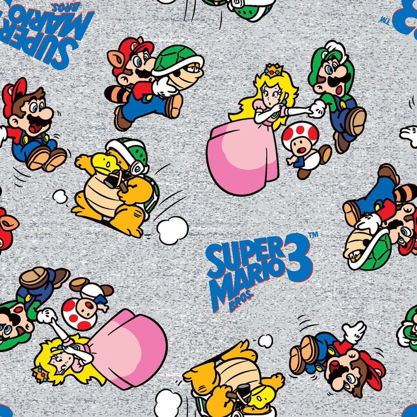 Licensed Nintendo Go Mario & Friends 73421A620715 Cotton Woven Fabric