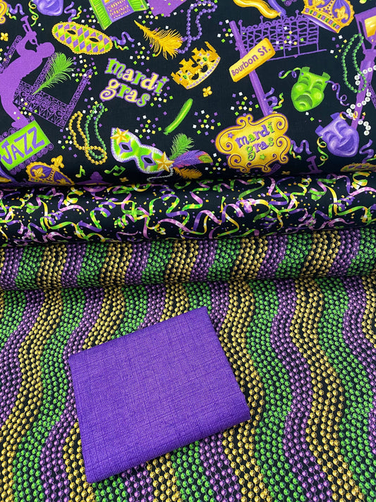 Mardi Gras Mix Basic Grape MIX-C7200 Cotton Woven Fabric