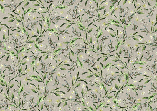 Love Never Fails by Micki Pace Williams Sprigs Dove 27983K Cotton Woven Fabric