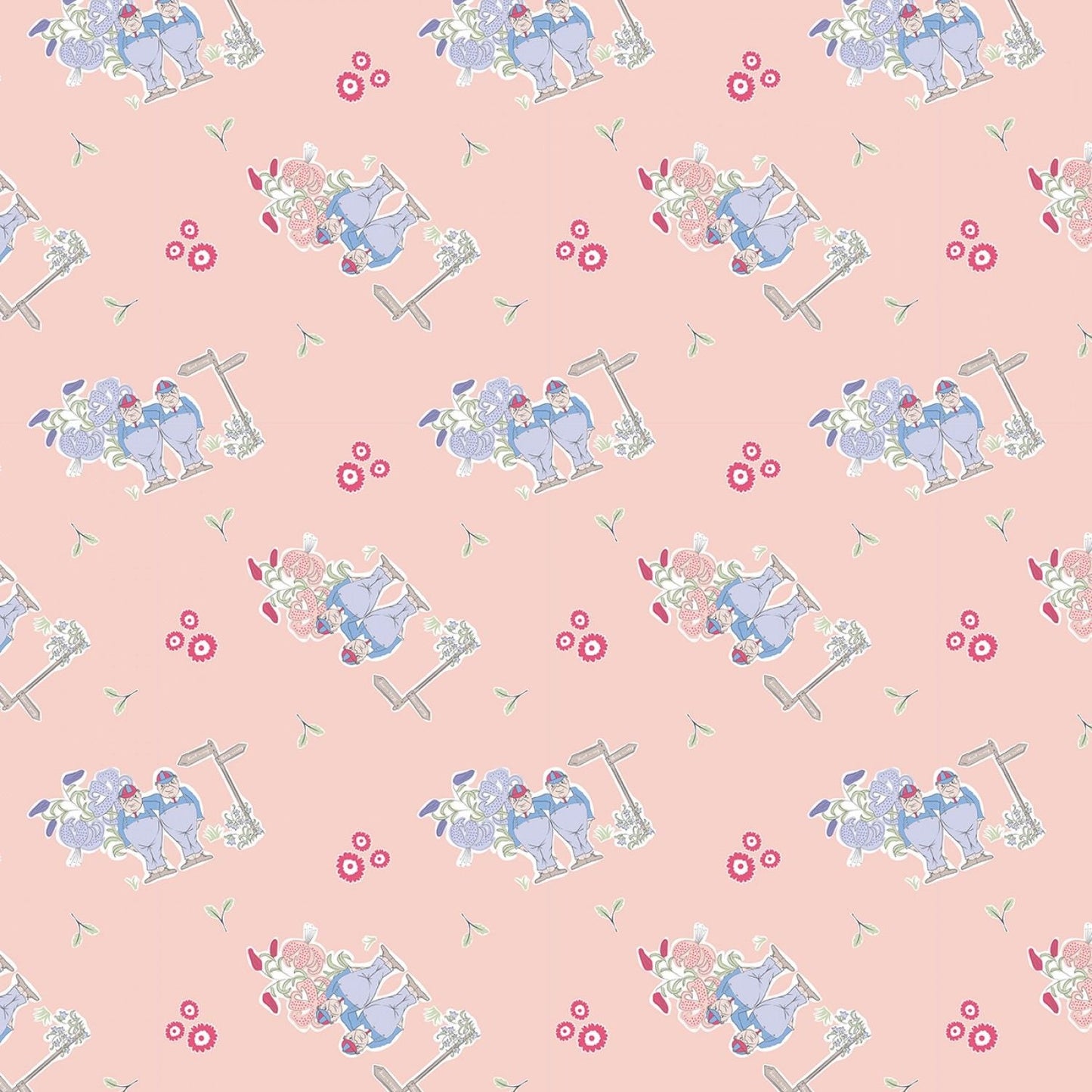 Alice in Wonderland by The V&A Company Tweedle Dee and Dum 2680C-03 Cotton Woven Fabric