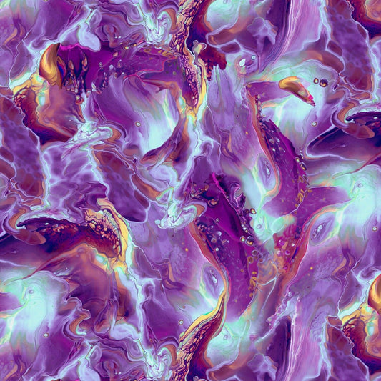 Fluidity 2 by PDR Waves Purple FLU24310-C Cotton Woven Fabric