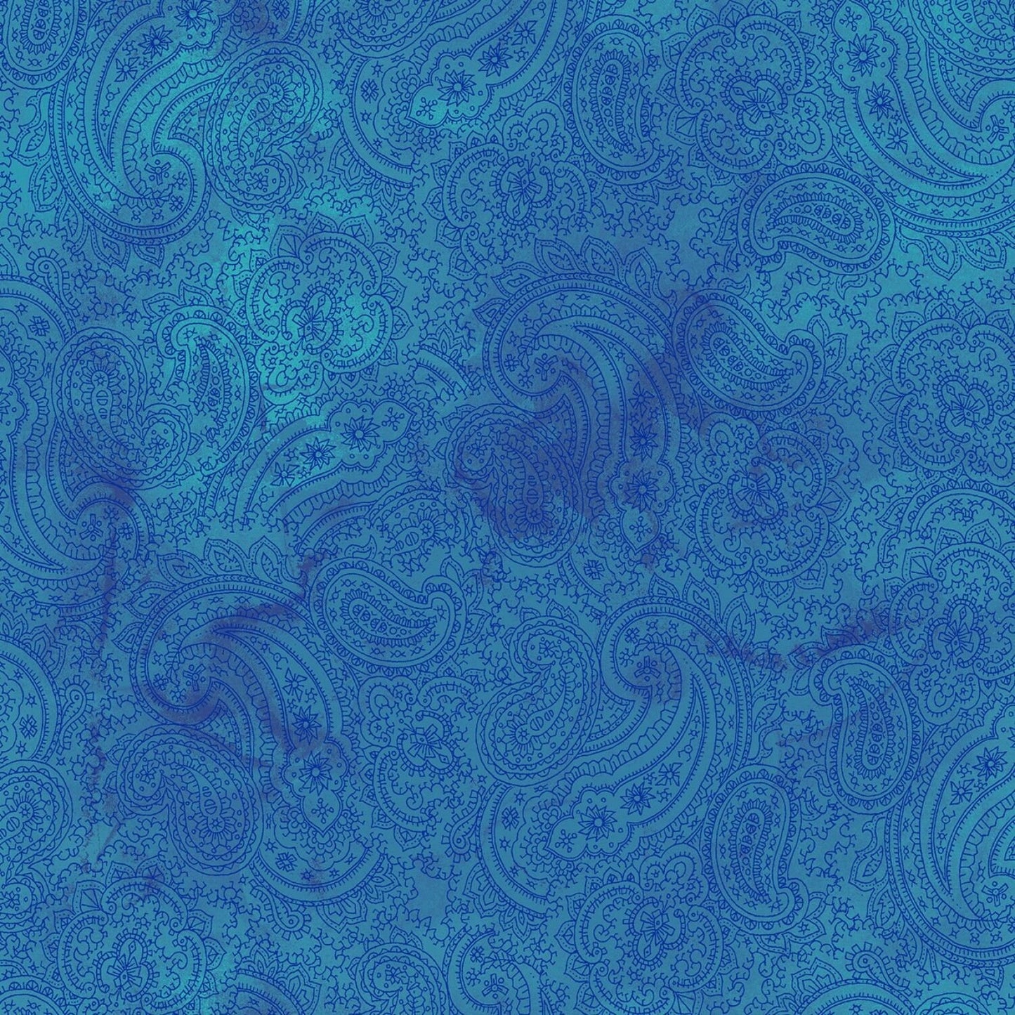 Good Vibes by Sue Zipkin Paisley Dark Blue Y3122-30 Digitally Printed Cotton Woven Fabric