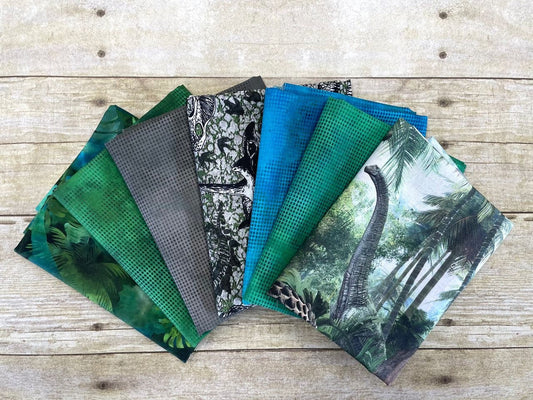 Dit Dot Evolution Emerald 1dde-26 (Coordinates with Jurassic) Cotton Woven Fabric