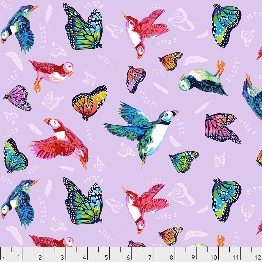 Migration by Lorraine Turner Friends in Flight PWLT017.LAVENDER Cotton Woven Fabric