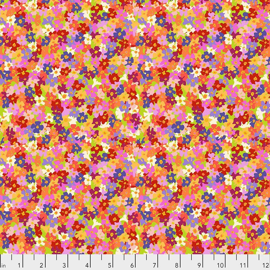 Migration by Lorraine Turner Butterfly Bush Petals PWLT019.MULTI Cotton Woven Fabric