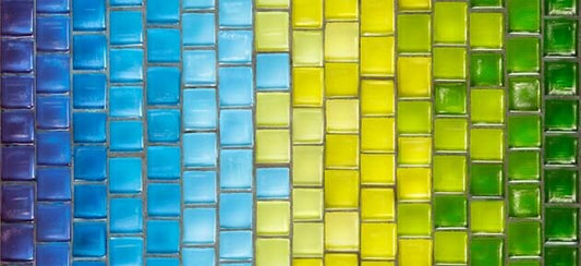 Glass Menagerie by Cynthia Fisher Tile Stripe Blue/Green 28036-BG Cotton Woven Fabric