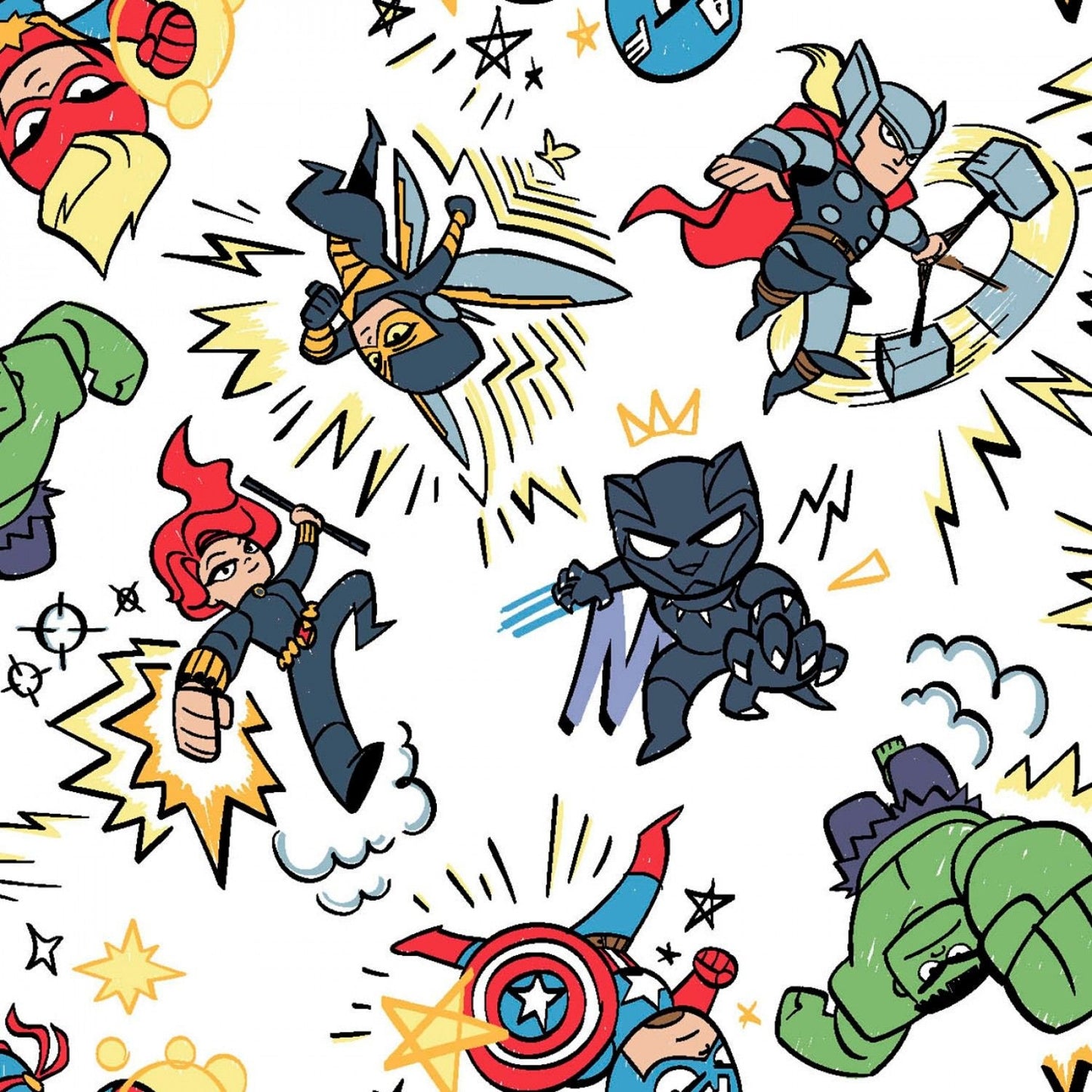 Licensed Marvel Kapow 73234A620715 Cotton Woven Fabric