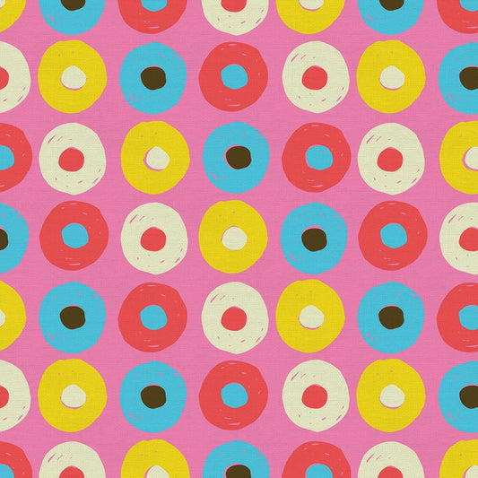 Let the Good Times Roll by Lysa Flower Collection Wheelie Pink 120-21758 Cotton Woven Fabric