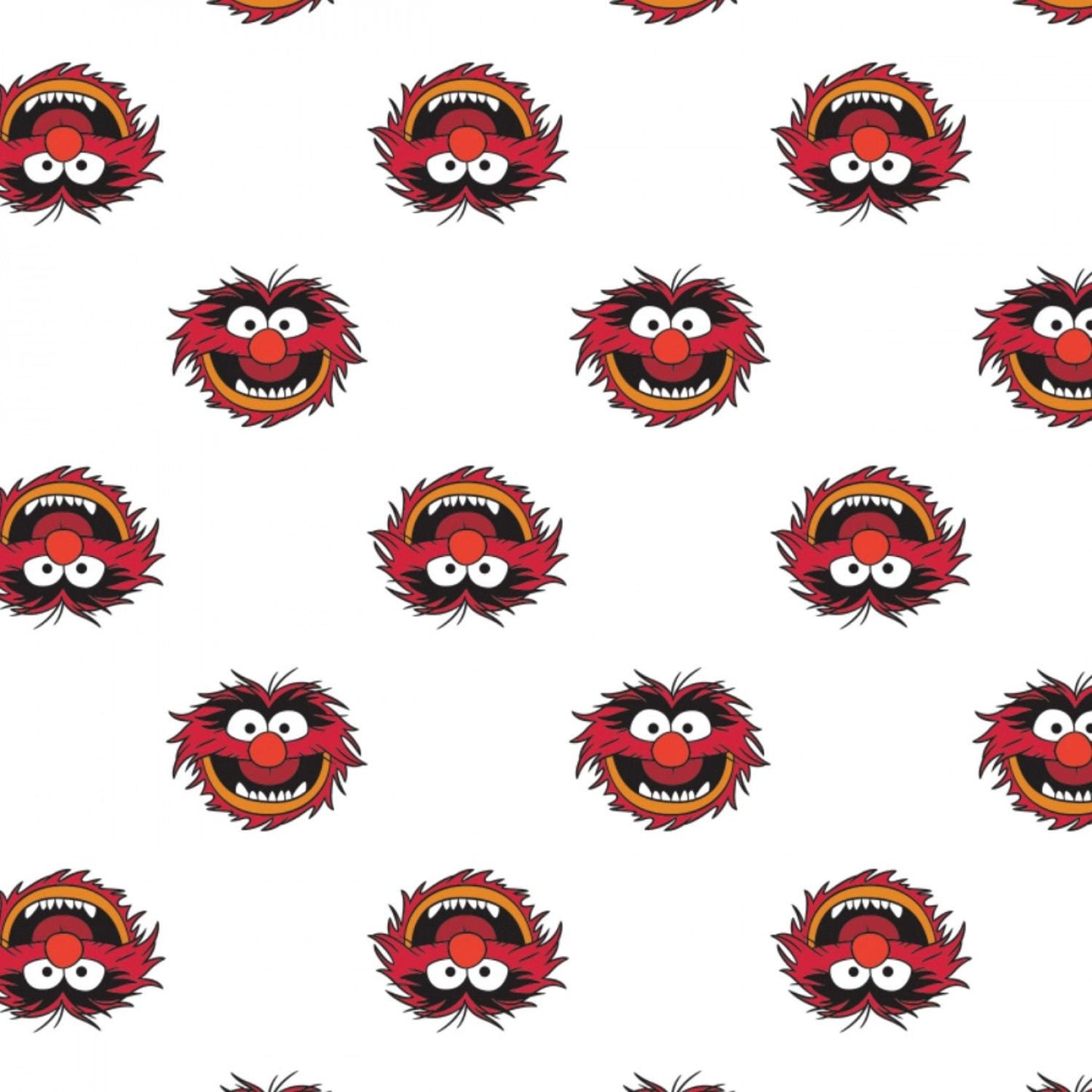 Licensed Disney The Muppets Animal White 85320104-1 Cotton Woven Fabric