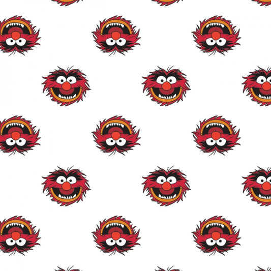 Licensed Disney The Muppets Animal White 85320104-1 Cotton Woven Fabric