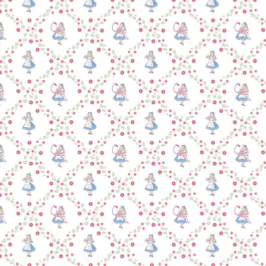 Alice in Wonderland by The V&A Company Alice Floral 2680C-01 Cotton Woven Fabric