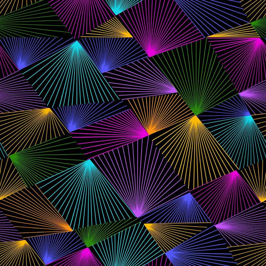 Festival by Debi Payne Prism Black 28029-J Cotton Woven Fabric