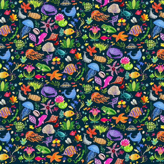 Tree of Life by August Wren Ocean Finds ST-DJL1755MU Cotton Woven Fabric